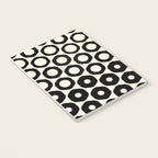 Vrittam Modern Minimalist Geometric Pattern in Black and Almond Cream Notebook Gallery Image 3
