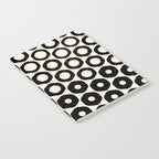 Vrittam Modern Minimalist Geometric Pattern in Black and Almond Cream Notebook Gallery Image 2