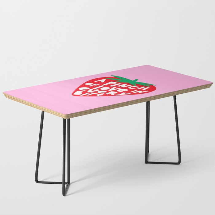 Big Strawberry Fruit with Cut-out Love words Coffee Table Gallery Image 1