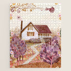 The Old Country Farm in Rustic Brown - Farm House Decor Jigsaw Puzzle Gallery Image 1