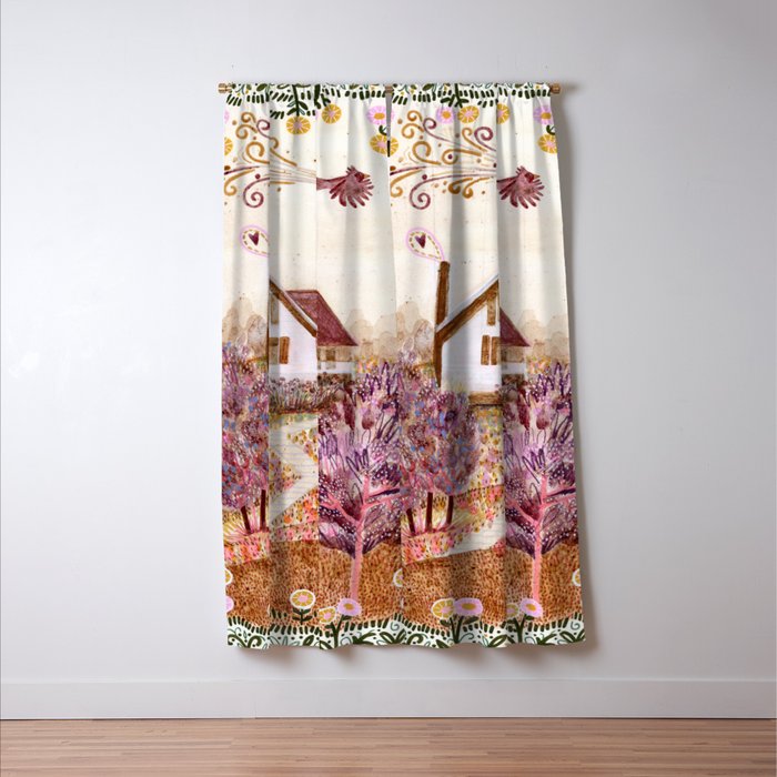 The Old Country Farm in Rustic Brown - Farm House Decor Window Curtain Gallery Image 3