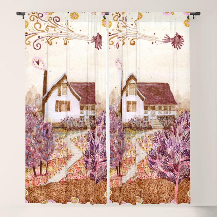 The Old Country Farm in Rustic Brown - Farm House Decor Window Curtain Gallery Image 1