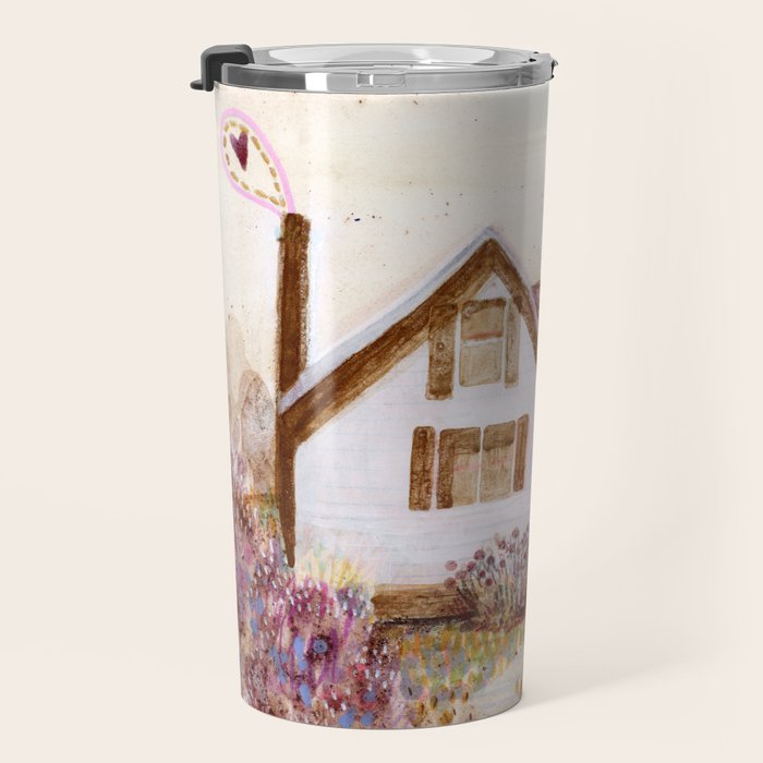 The Old Country Farm in Rustic Brown - Farm House Decor Travel Mug Gallery Image 3