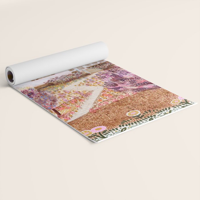The Old Country Farm in Rustic Brown - Farm House Decor Yoga Mat Gallery Image 2