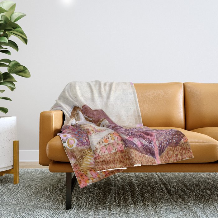 The Old Country Farm in Rustic Brown - Farm House Decor Throw Blanket Gallery Image 1