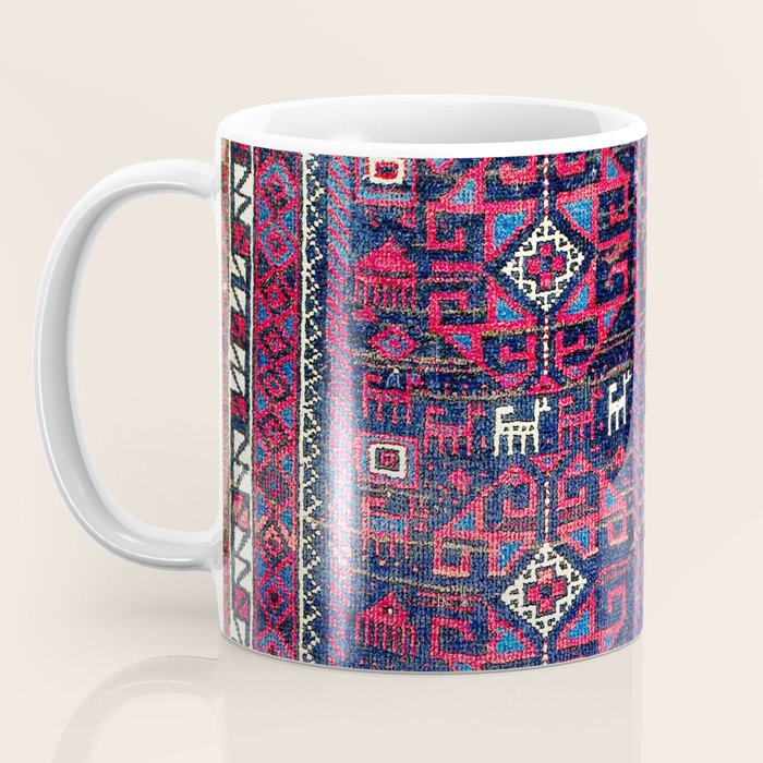 Baluch Khorasan Northeast Persian Rug Print Coffee Mug Gallery Image 3