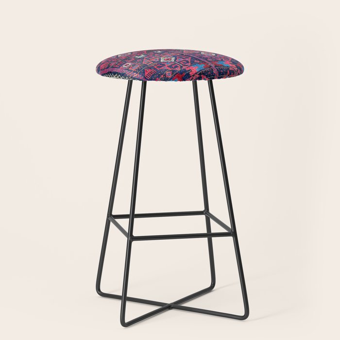Baluch Khorasan Northeast Persian Rug Print Stool Gallery Image 1