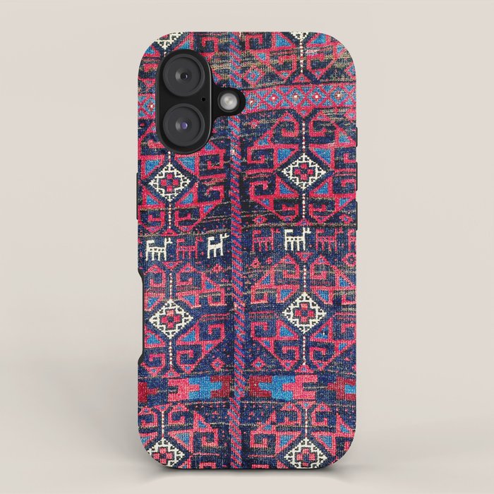Baluch Khorasan Northeast Persian Rug Print iPhone Case Gallery Image 1