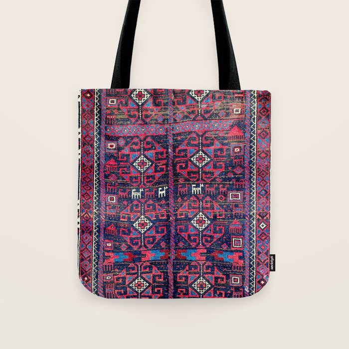 Baluch Khorasan Northeast Persian Rug Print Tote Bag Gallery Image 1