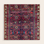 Baluch Khorasan Northeast Persian Rug Print Wood Wall Art Gallery Image 1