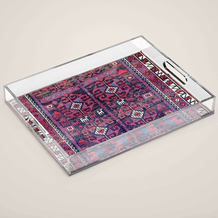 Baluch Khorasan Northeast Persian Rug Print Acrylic Tray Gallery Image 1