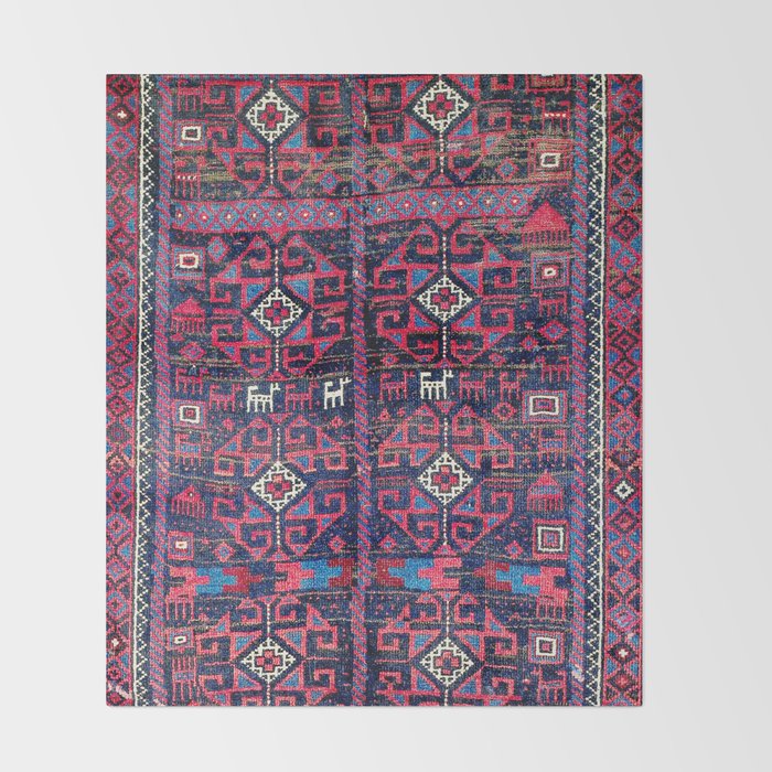 Baluch Khorasan Northeast Persian Rug Print Throw Blanket Gallery Image 2
