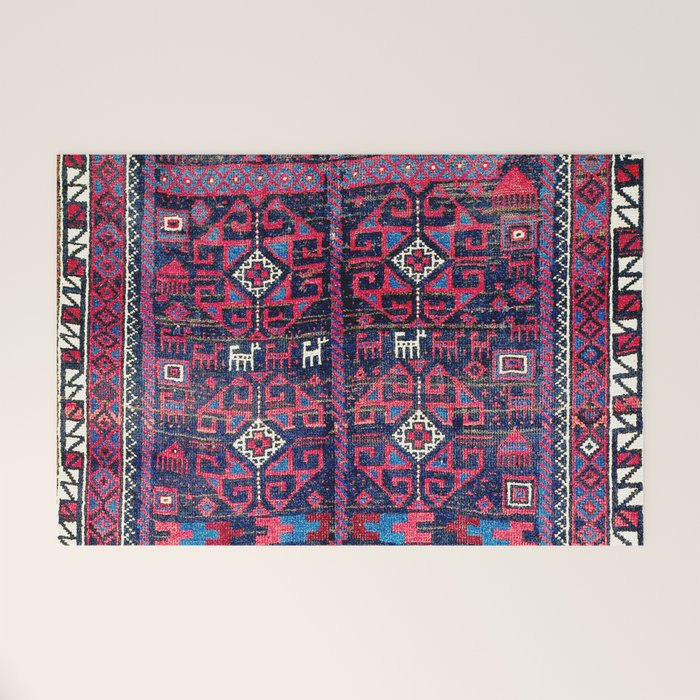Baluch Khorasan Northeast Persian Rug Print Welcome Mat Gallery Image 1
