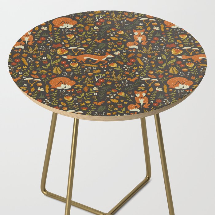 Fox in an Autumn Garden Side Table Gallery Image 2