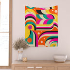 Bird Girl Landscape Wall Tapestry Gallery Image 2