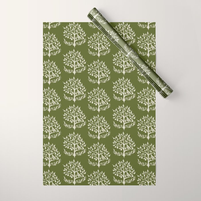 Partridge in a Pear Tree - Green Wrapping Paper