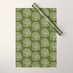 Partridge in a Pear Tree - Green Wrapping Paper Gallery Image 1
