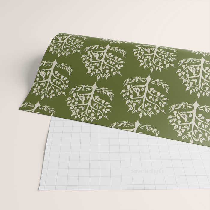 Partridge in a Pear Tree - Green Wrapping Paper Gallery Image 2