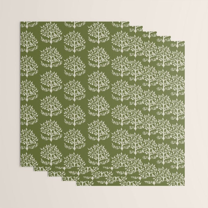 Partridge in a Pear Tree - Green Wrapping Paper Gallery Image 3