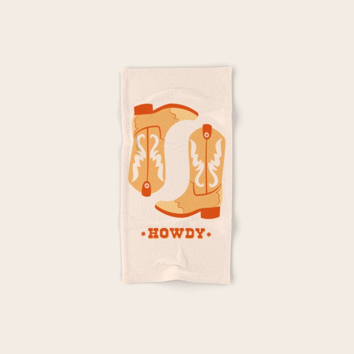 Howdy Cowboy Boots Bath Towel Gallery Image 1