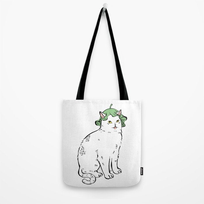 Lotus Cat Tote Bag Gallery Image 2