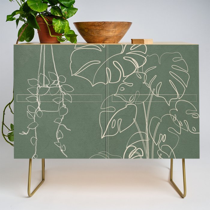 Minimal Window With Potted Plants 2 Credenza Gallery Image 1