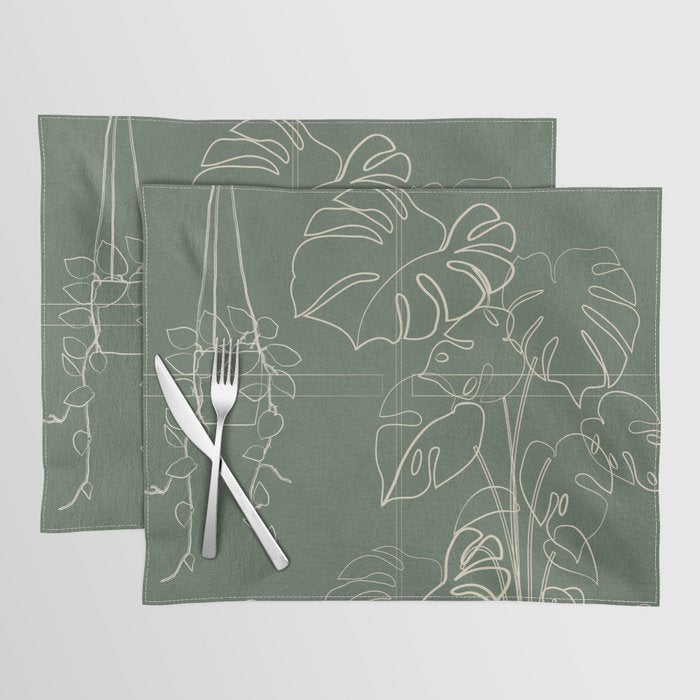 Minimal Window With Potted Plants 2 Placemat Gallery Image 1