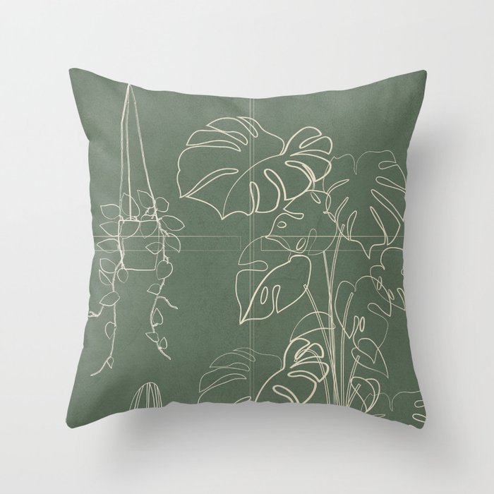 Minimal Window With Potted Plants 2 Throw Pillow Gallery Image 6