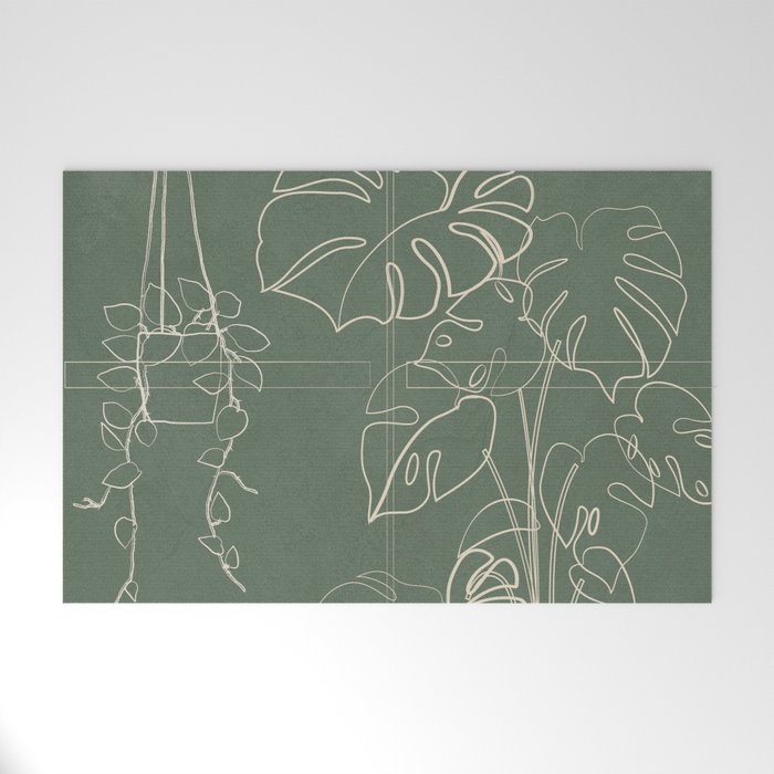 Minimal Window With Potted Plants 2 Welcome Mat Gallery Image 1