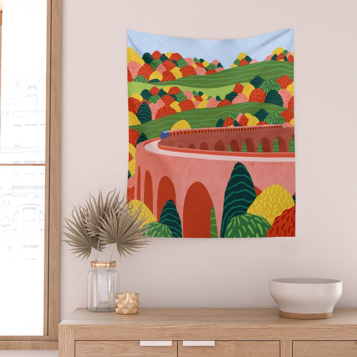 Autumn Express Wall Tapestry Gallery Image 2