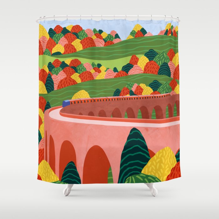 Autumn Express Shower Curtain Gallery Image 1