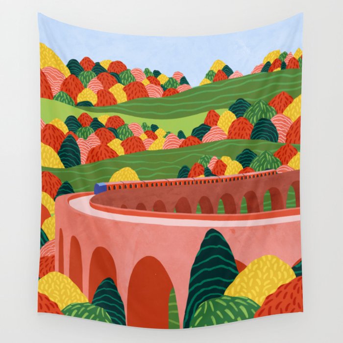 Autumn Express Wall Tapestry Gallery Image 4