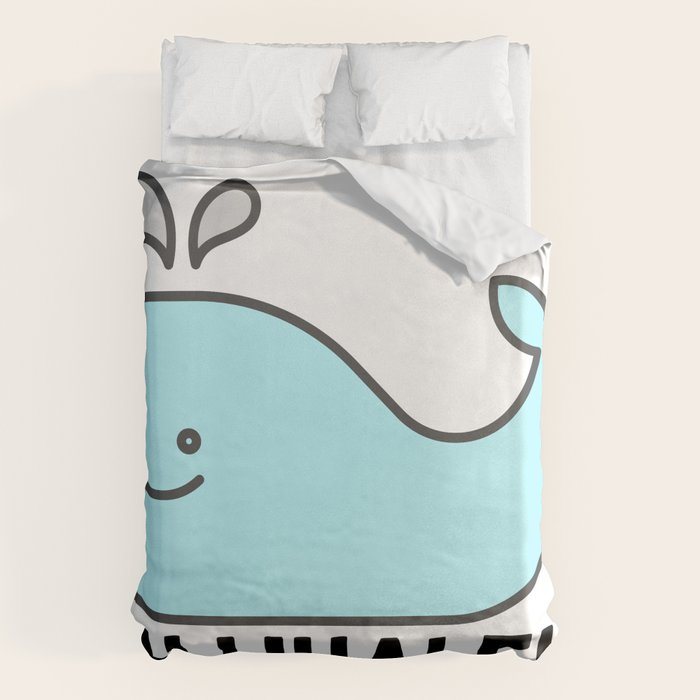 Oh Whale Funny Cute Pun Ocean Animal Cartoon Beach Duvet Cover Gallery Image 6