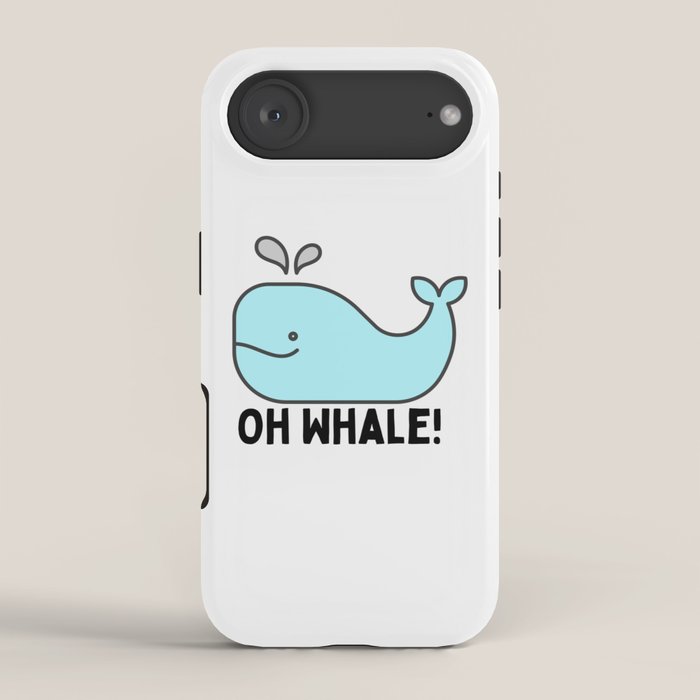 Oh Whale Funny Cute Pun Ocean Animal Cartoon Beach iPhone Case Gallery Image 2