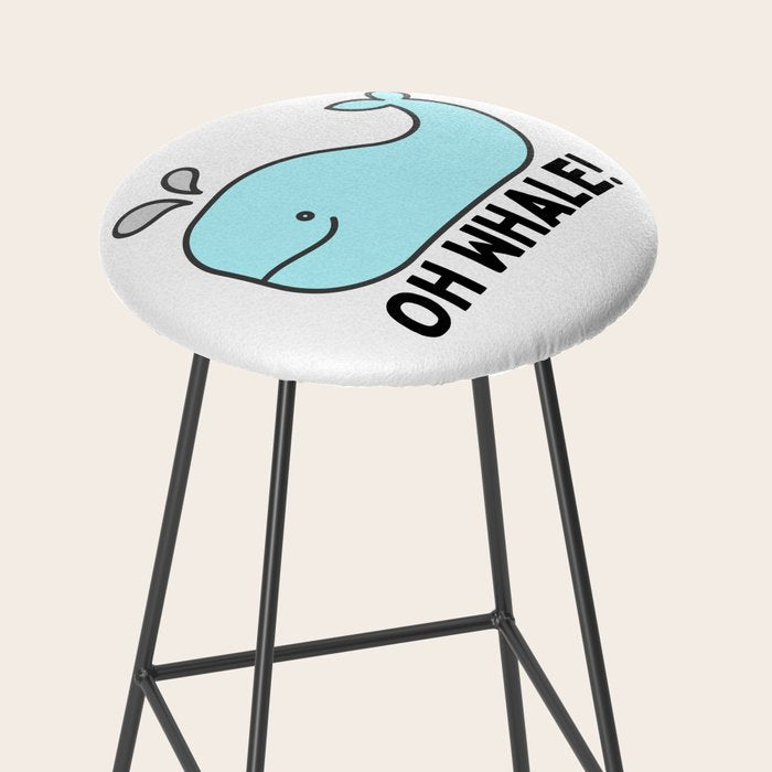 Oh Whale Funny Cute Pun Ocean Animal Cartoon Beach Stool Gallery Image 2