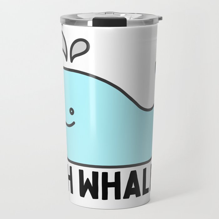 Oh Whale Funny Cute Pun Ocean Animal Cartoon Beach Travel Mug Gallery Image 1
