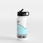 Oh Whale Funny Cute Pun Ocean Animal Cartoon Beach Water Bottle Gallery Image 1