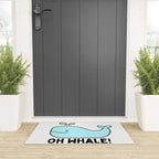 Oh Whale Funny Cute Pun Ocean Animal Cartoon Beach Welcome Mat Gallery Image 3