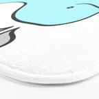 Oh Whale Funny Cute Pun Ocean Animal Cartoon Beach Bath Mat Gallery Image 3