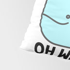 Oh Whale Funny Cute Pun Ocean Animal Cartoon Beach Pillow Sham Gallery Image 4