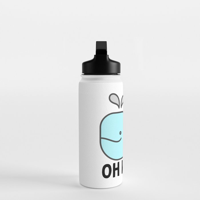 Oh Whale Funny Cute Pun Ocean Animal Cartoon Beach Water Bottle Gallery Image 3