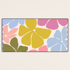 Checkered Carefree Blooms Desk Mat Gallery Image 3
