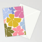 Checkered Carefree Blooms Stationery Card Gallery Image 2