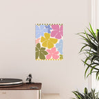 Checkered Carefree Blooms Poster Gallery Image 2