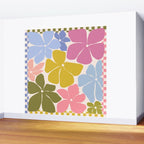 Checkered Carefree Blooms Wall Mural Gallery Image 2