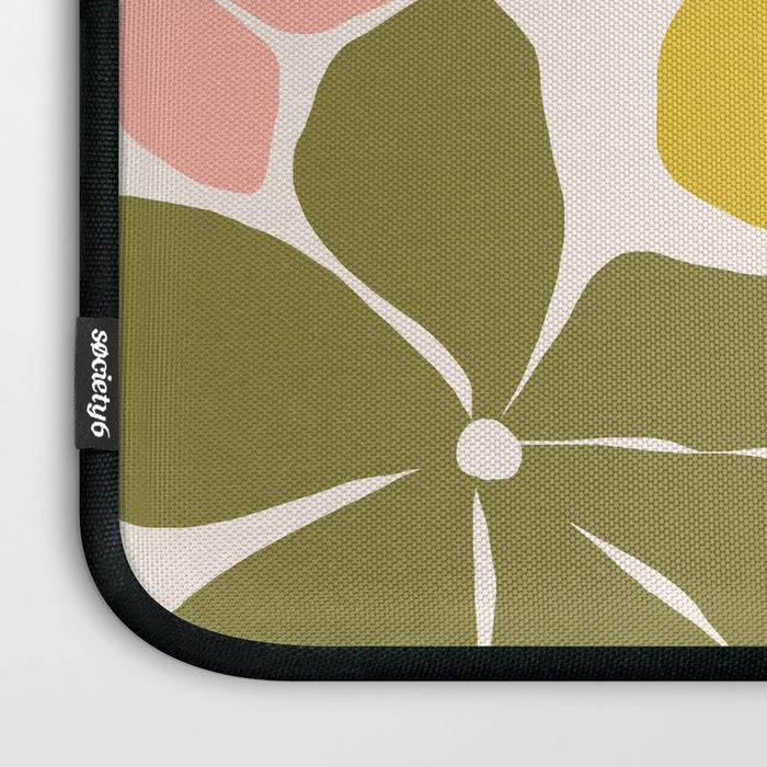 Checkered Carefree Blooms Laptop Sleeve Gallery Image 3
