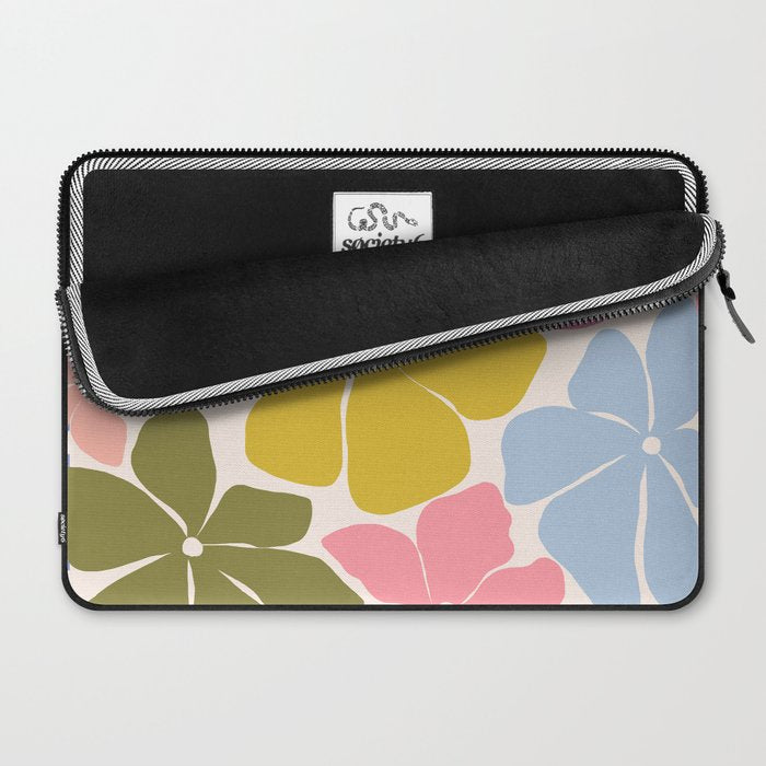 Checkered Carefree Blooms Laptop Sleeve Gallery Image 2