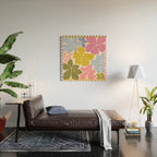 Checkered Carefree Blooms Wood Wall Art Gallery Image 2