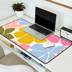 Checkered Carefree Blooms Desk Mat Gallery Image 2