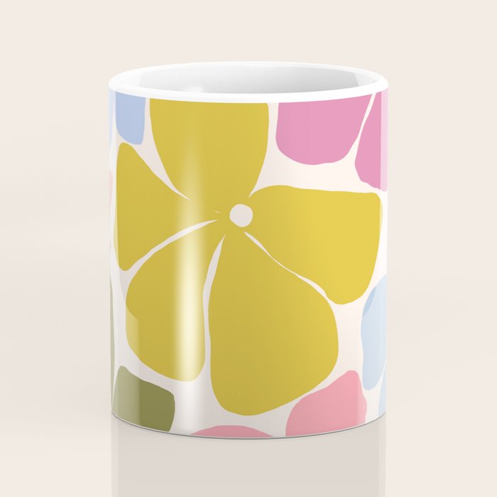 Checkered Carefree Blooms Coffee Mug Gallery Image 4
